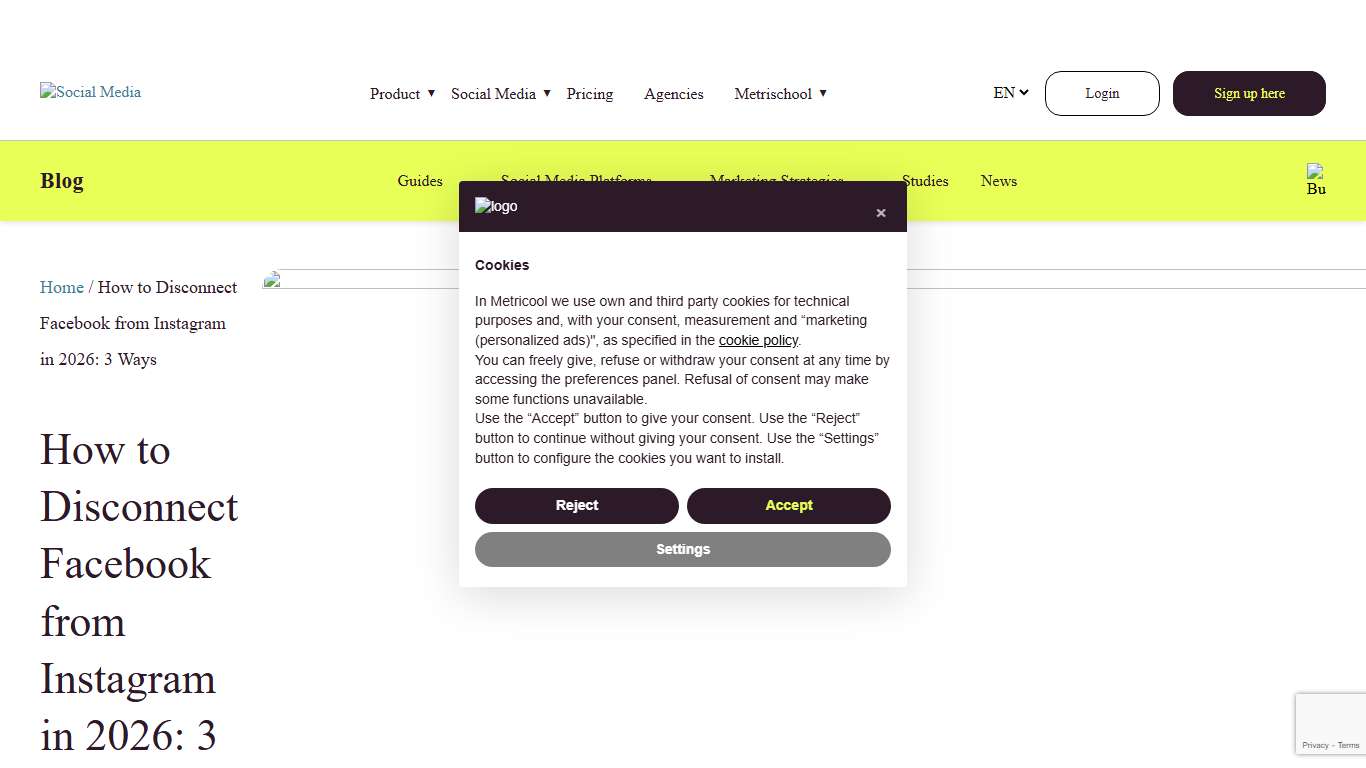 How to Disconnect Facebook from Instagram in 2026 Metricool
